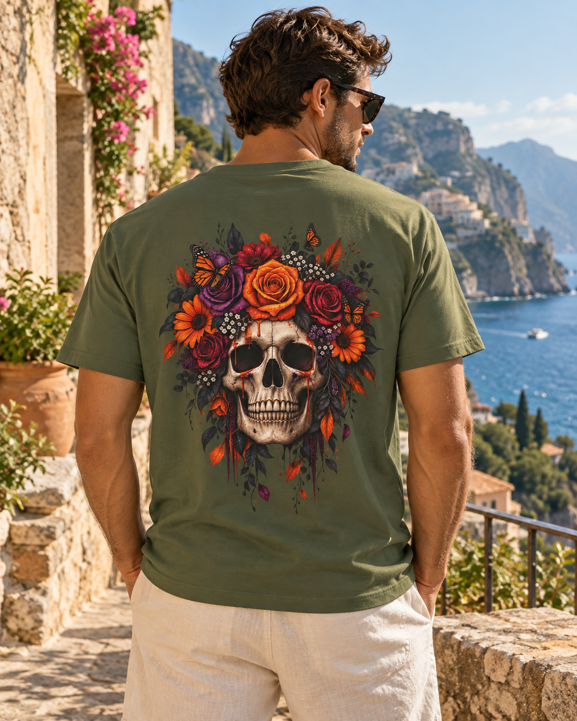 Camiseta Calavera Floral | Detallia